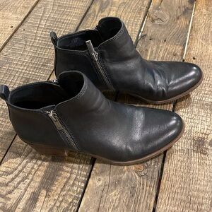 Lucky Brand Basel booties Black Leather Size 6.5